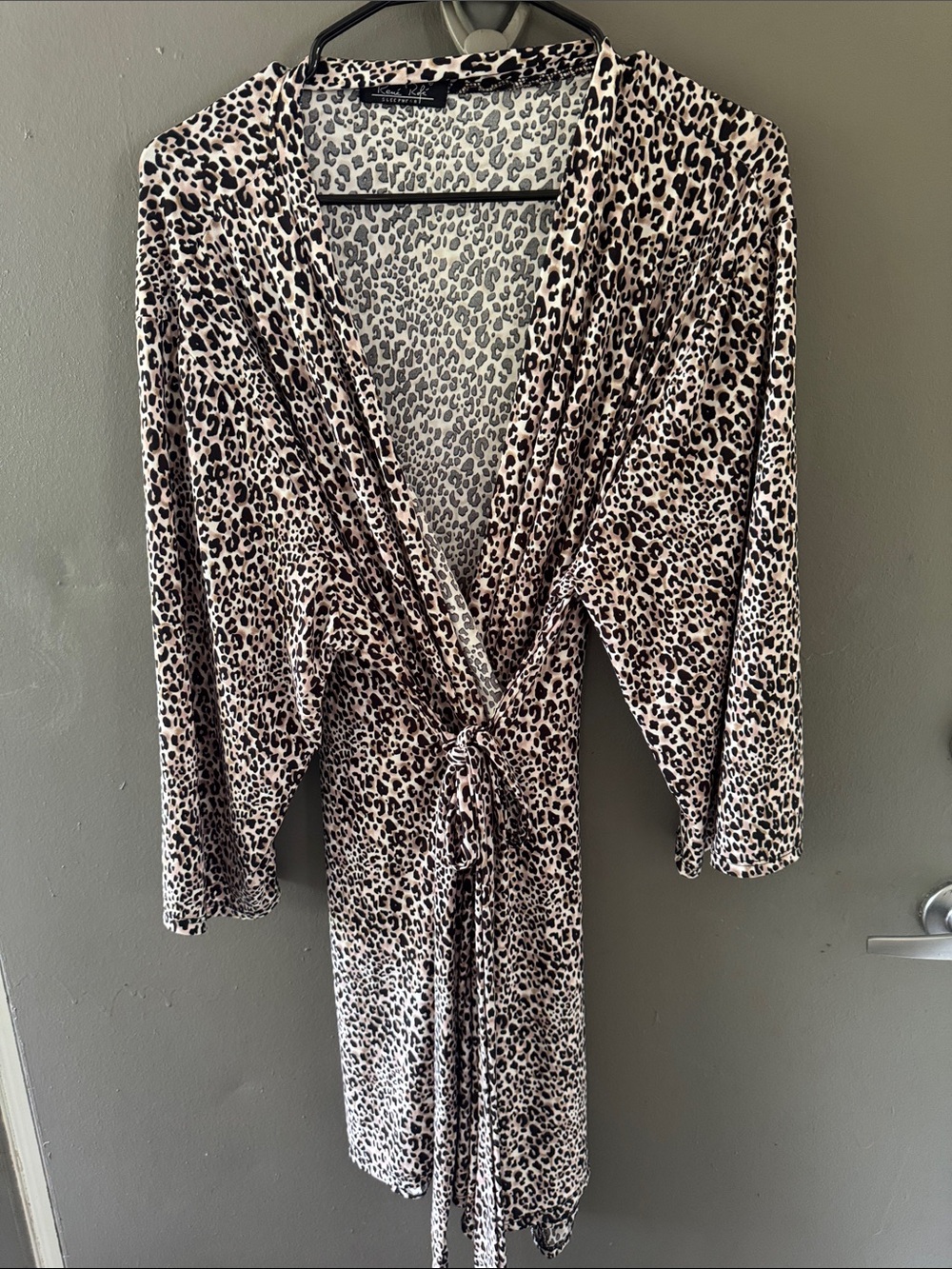 Super Soft Leopard Print Wrap Robe - Women's Animal Print Sleepwear